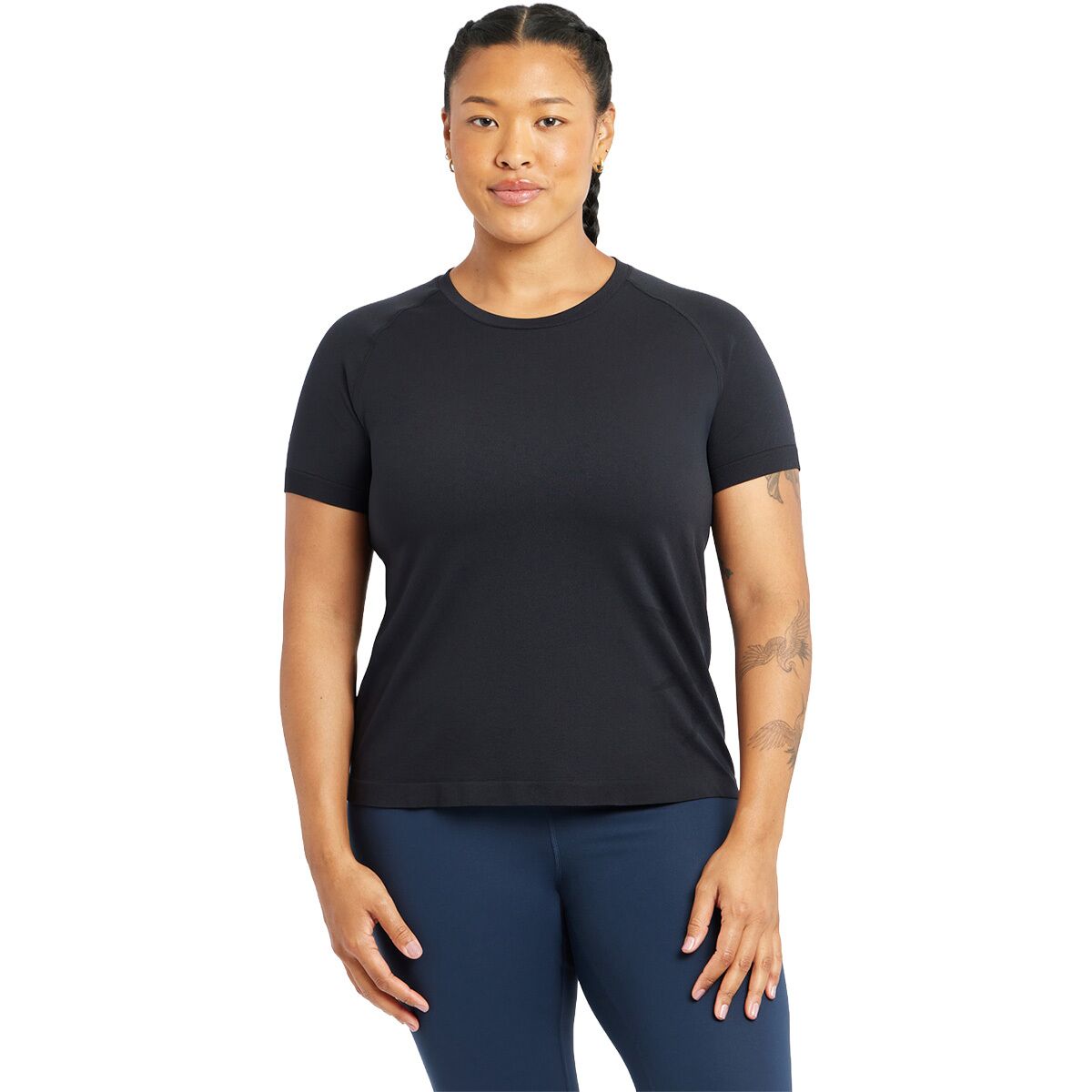 Image of Oiselle Float Short-Sleeve Shirt - Women's Black, S