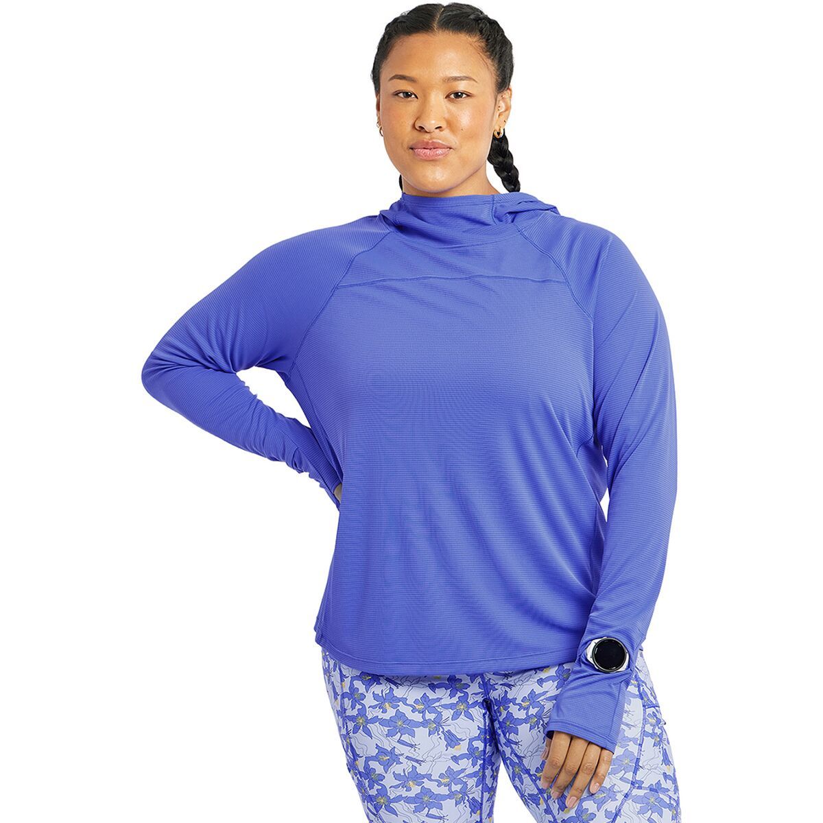 Image of Oiselle Flyout Chill Hoodie - Women's Blue Rapids, XL