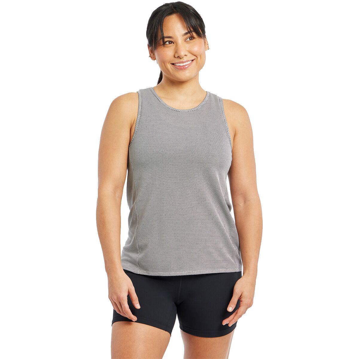 Image of Oiselle Flyout Trail Tank Top - Women's Black/White, M