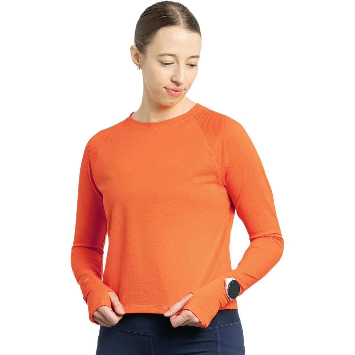 Image of Oiselle Flyout Boxy Long-Sleeve Shirt - Women's Sunburst, S