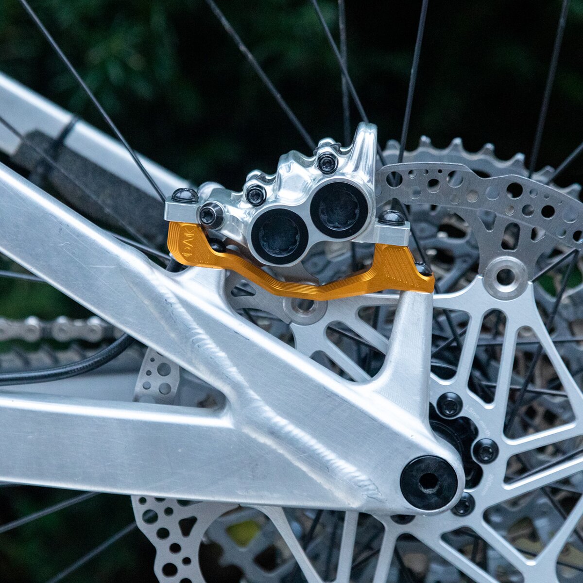 Image of OAK Components Plasmadapt Brake Adapter Gold, PM +20mm