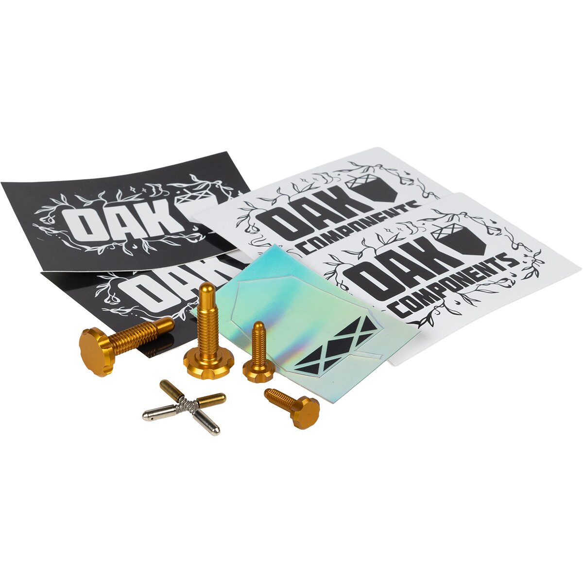 Image of OAK Components RLP Screw Kit (4 pcs) Gold, Fits OAK RLP Brake Lever
