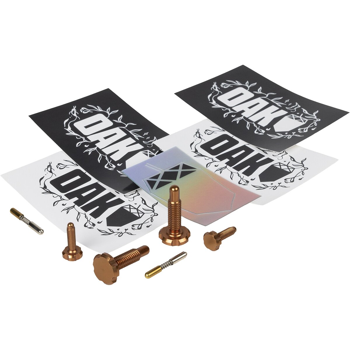 Image of OAK Components RLP Screw Kit (4 pcs) Kash Gold, Fits OAK RLP Brake Lever