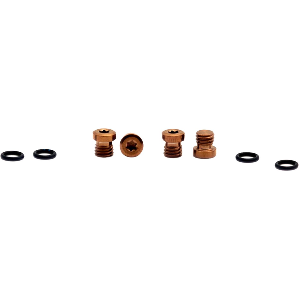 Image of OAK Components Titanium Screw Set (4 pcs) Copper, SRAM Bleedport Mineral Oil