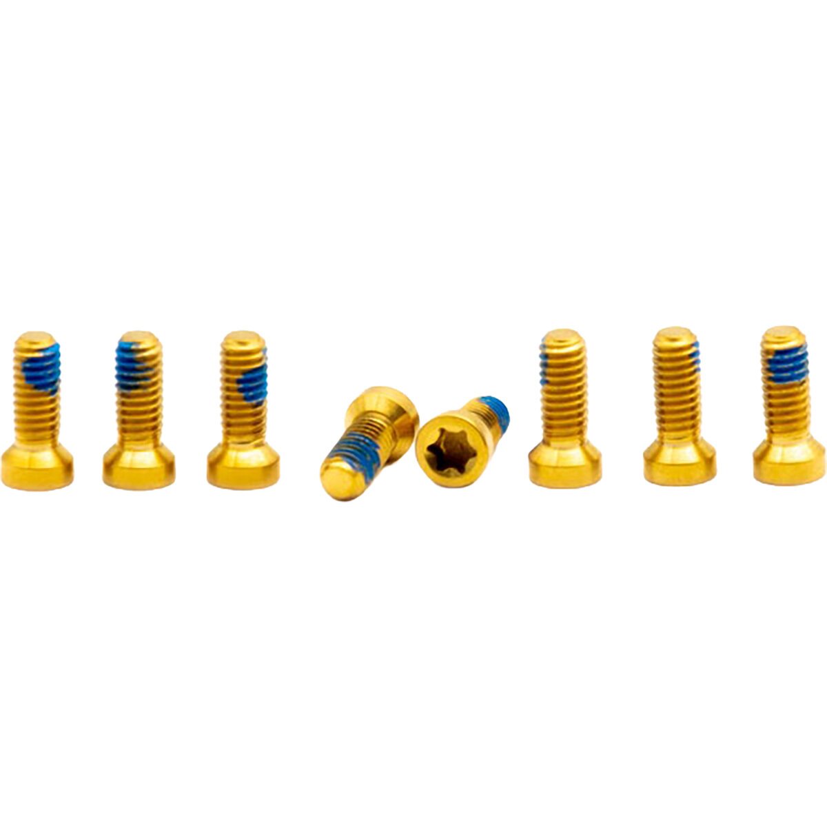 Image of OAK Components Titanium Screw Set (8 pcs) Gold, M4x9 for 8-Bolt Chainring Assembly