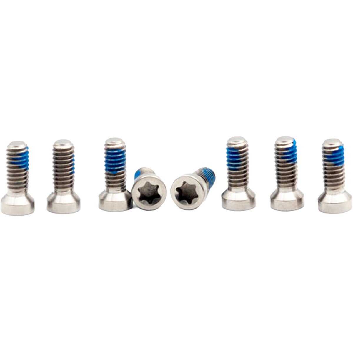 Image of OAK Components Titanium Screw Set (8 pcs) Raw, M4x9 for 8-Bolt Chainring Assembly