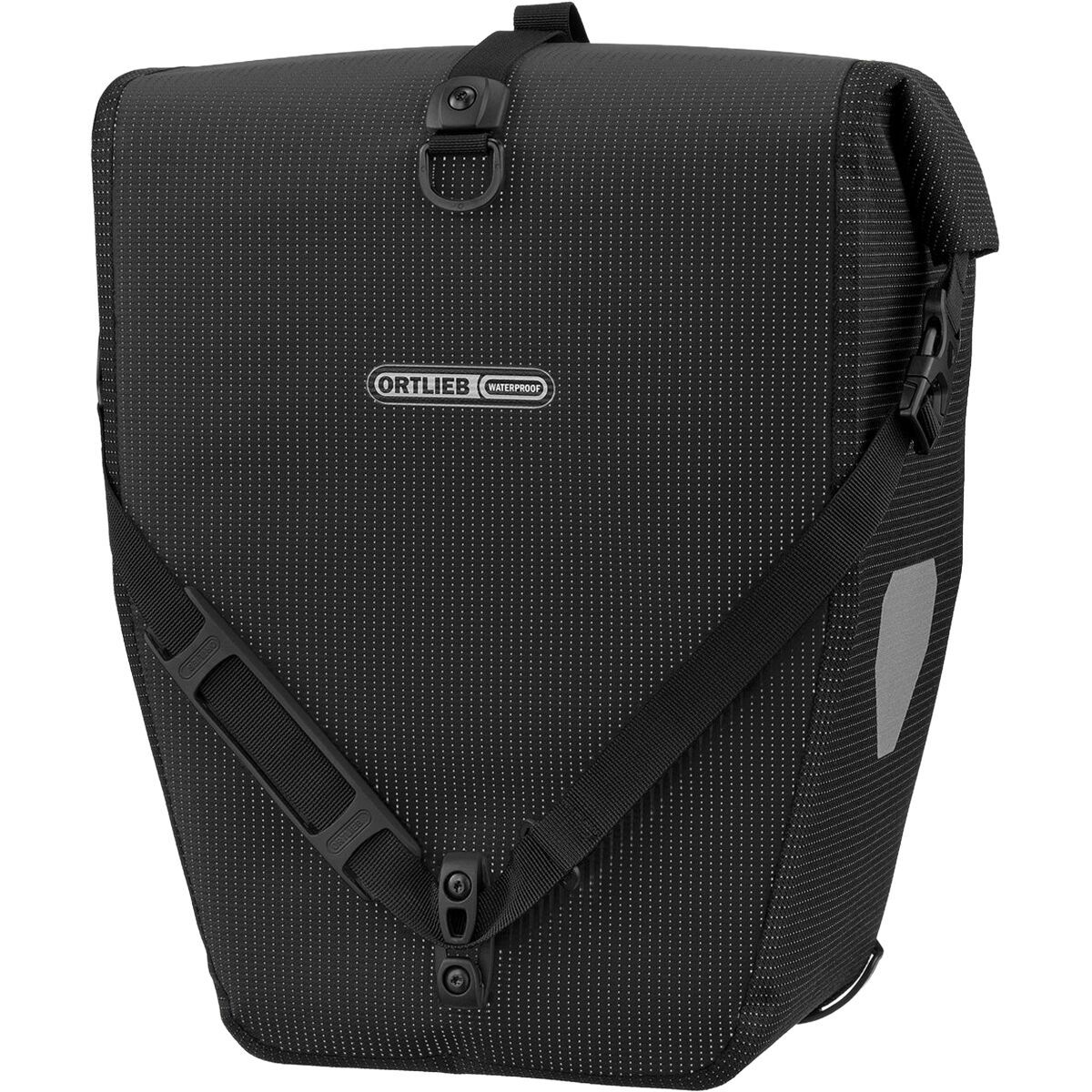 Image of Ortlieb Back-Roller High-Visibilty Pannier - Single Black Reflective, One Size