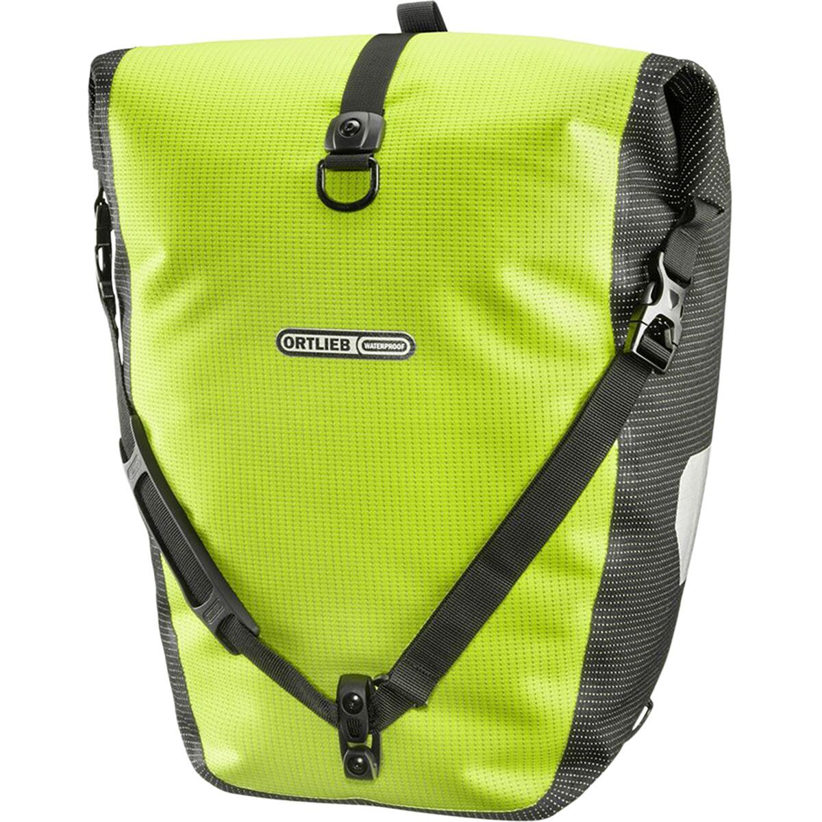 Image of Ortlieb Back-Roller High-Visibilty Pannier - Single Neon Yellow/Black Reflex, One Size