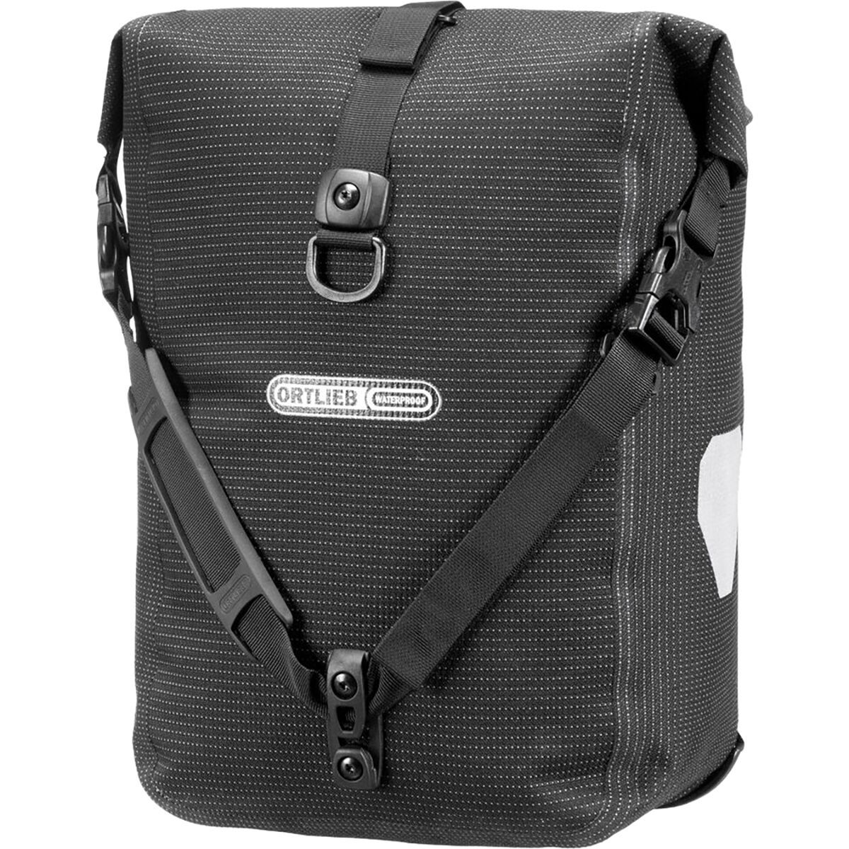 Image of Ortlieb Sport-Roller High-Vis Pannier - Single Black Reflective, 14.5L