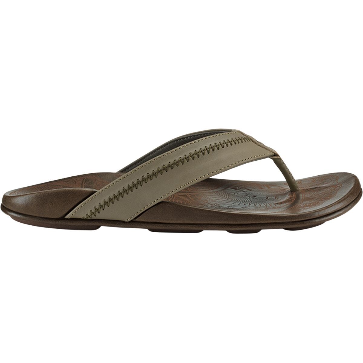 Image of Olukai Hiapo Flip Flop - Men's Clay/Mustang, 8.0
