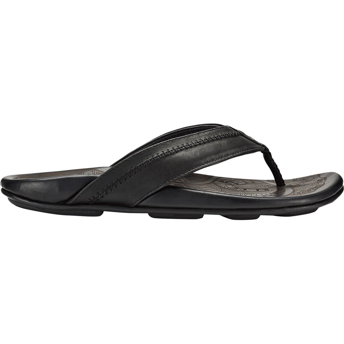 Image of Olukai Hiapo Flip Flop - Men's Lava Rock/Lava Rock, 9.0
