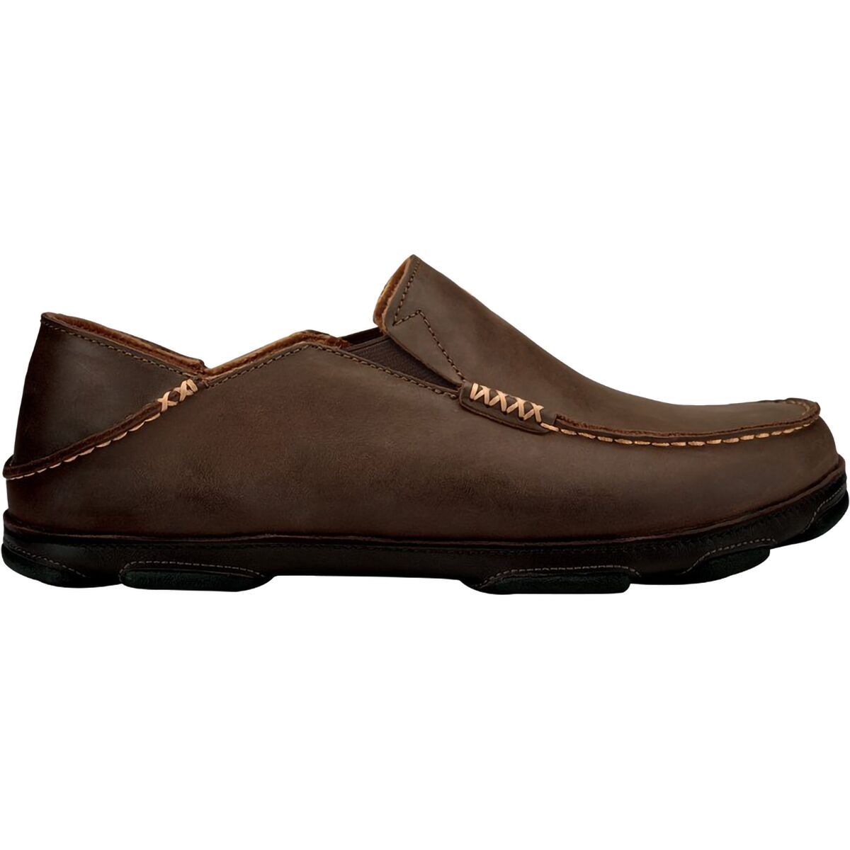 Image of Olukai Moloa Shoe - Men's Dark Wood/Dark Java, 11.5