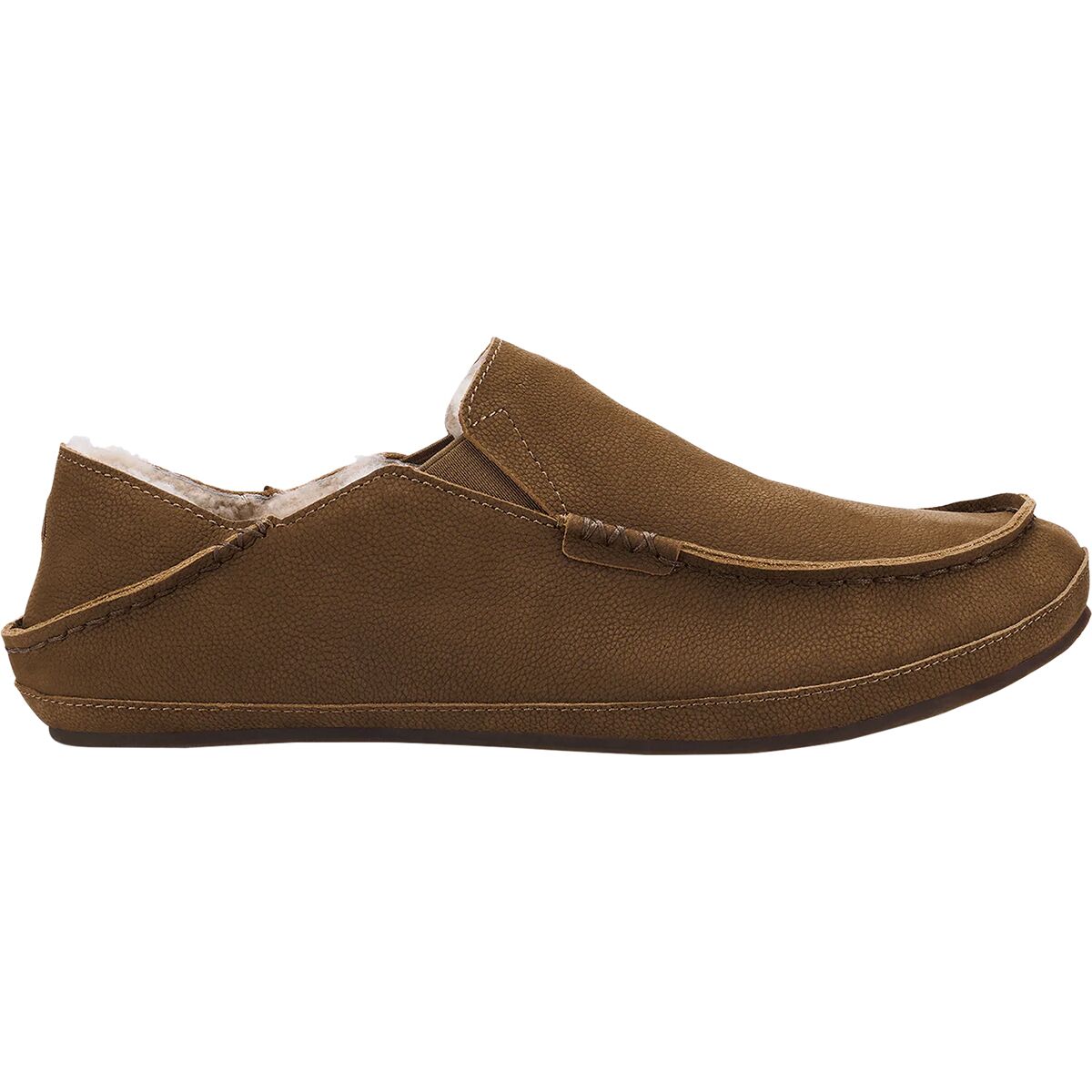 Image of Olukai Moloa Slipper - Men's Kona Coffee/Kona Coffee, 14.0