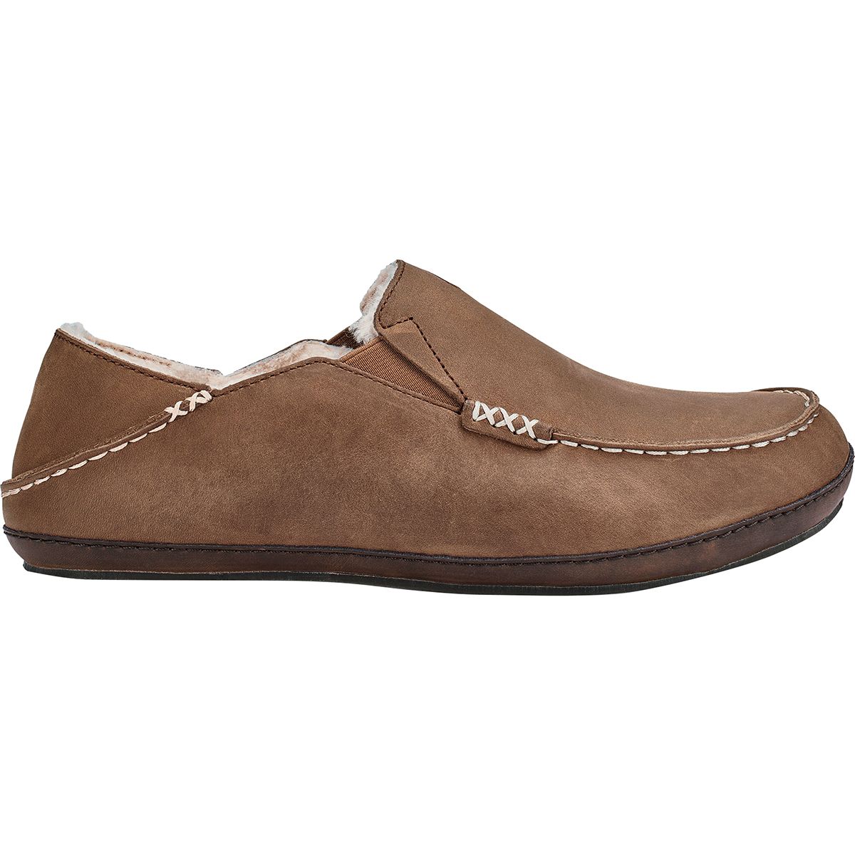 Image of Olukai Moloa Slipper - Men's Toffee/Dark Wood, 14.0