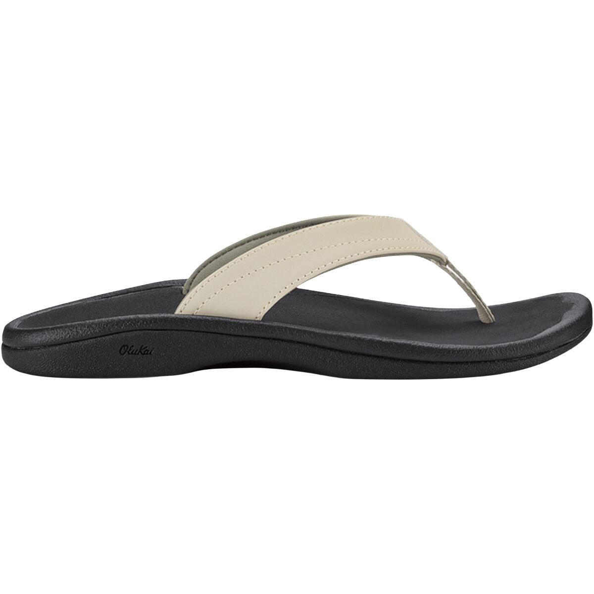 Image of Olukai Ohana Sandal - Women's Ecru/Black, 10.0