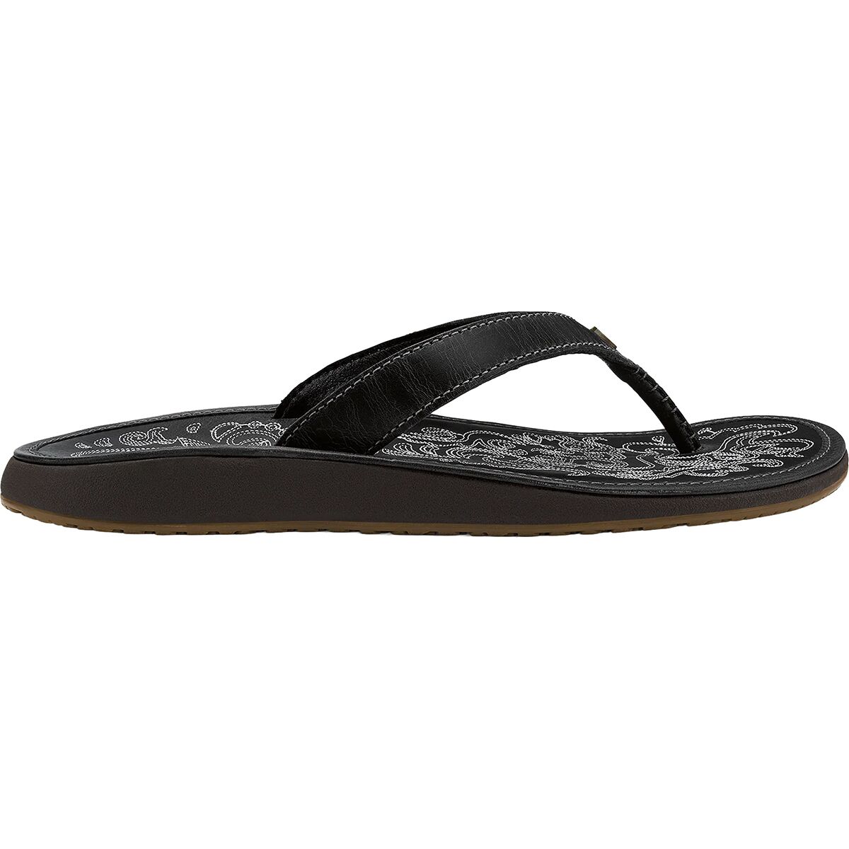 Image of Olukai Paniolo Flip Flop - Women's Onyx/Onyx, 9.0