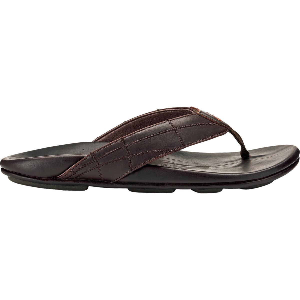 Image of Olukai Hokule'a Kia Flip Flop - Men's Dark Wood/Dark Wood, 10.0