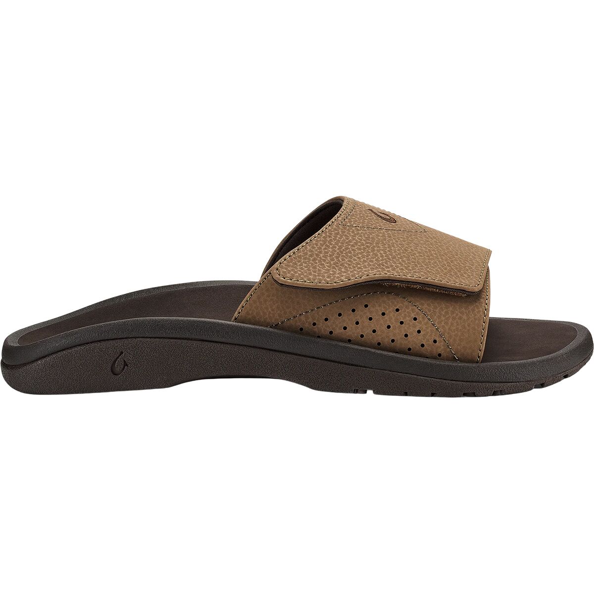 Image of Olukai Nalu Slide Sandal - Men's Tan/Dark Java, 11.0