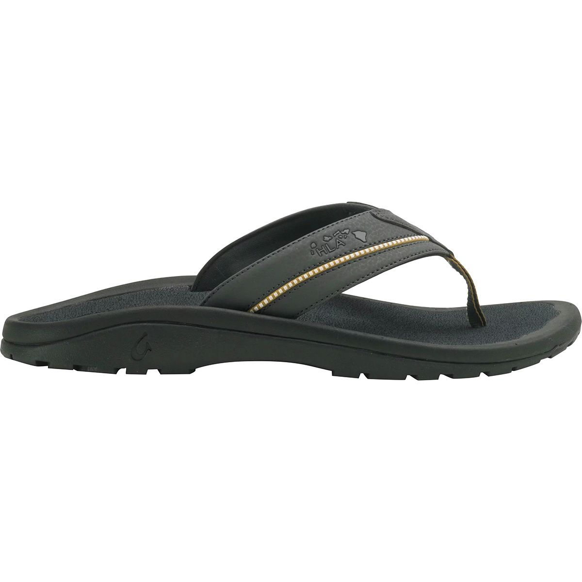 Image of Olukai Kia'i II Flip Flop - Men's Dark Shadow/Dark Shadow, 10.0