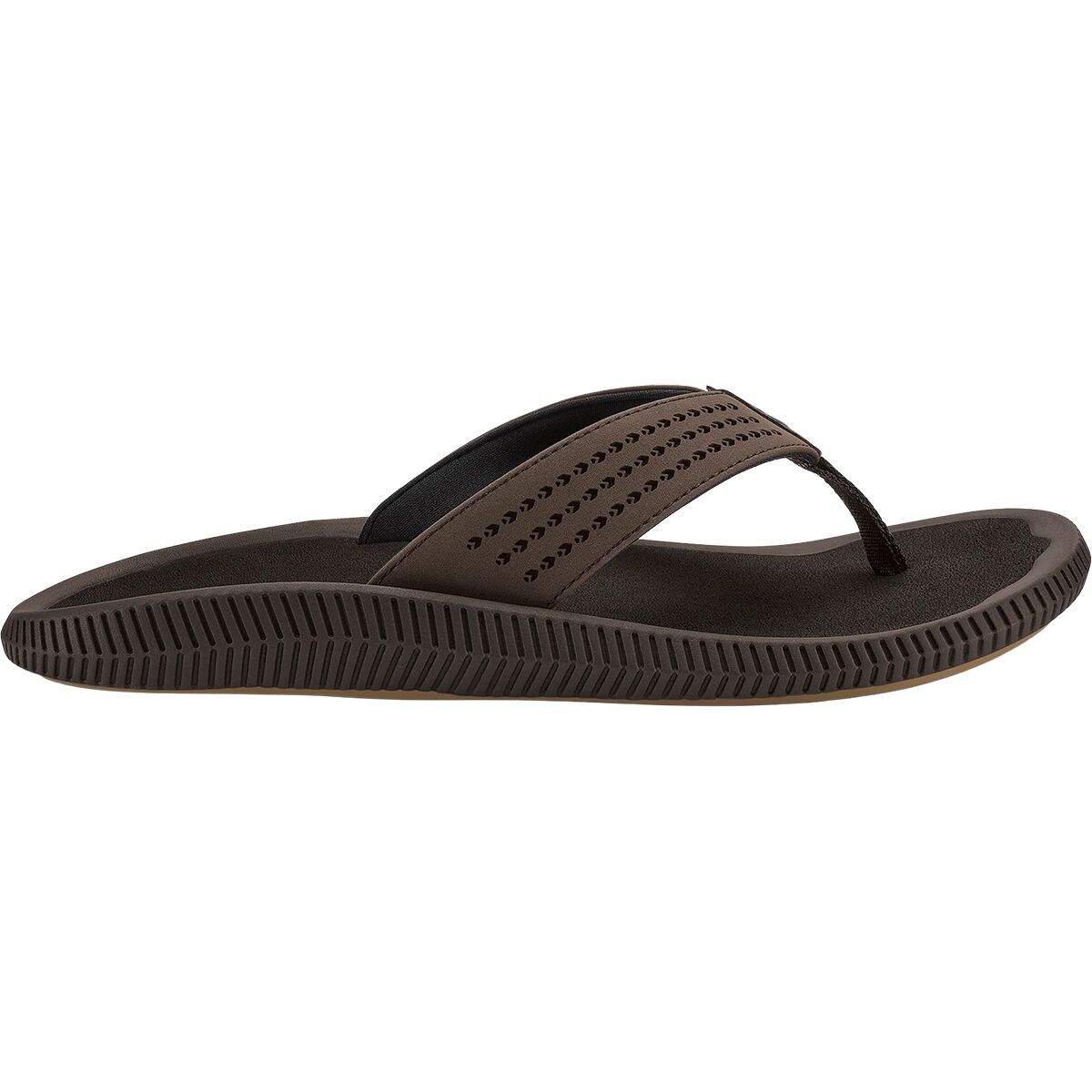 Image of Olukai Ulele Flip Flop - Men's Dark Java/Dark Java, 13.0