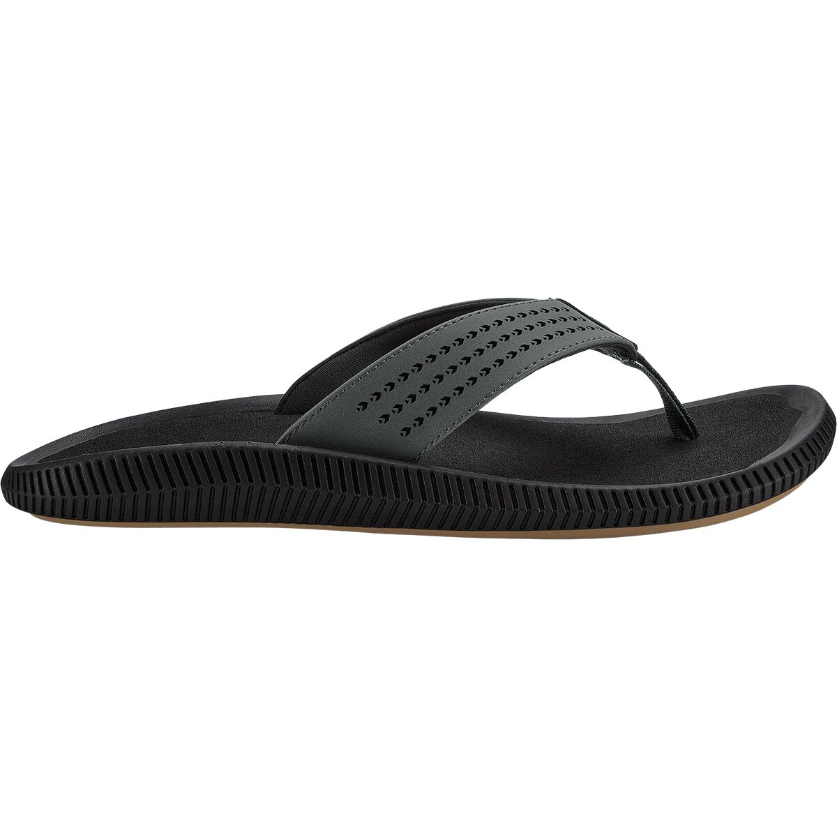 Image of Olukai Ulele Flip Flop - Men's Dk Shadow/Lava Rock, 13.0