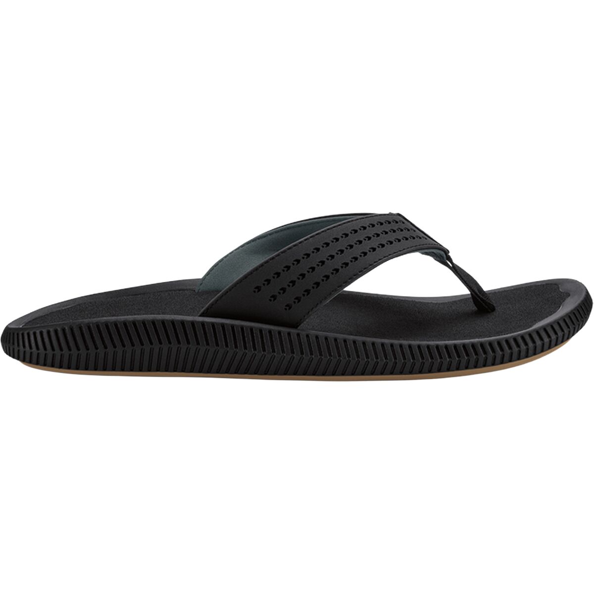 Image of Olukai Ulele Flip Flop - Men's Lava Rock/Lava Rock, 11.0