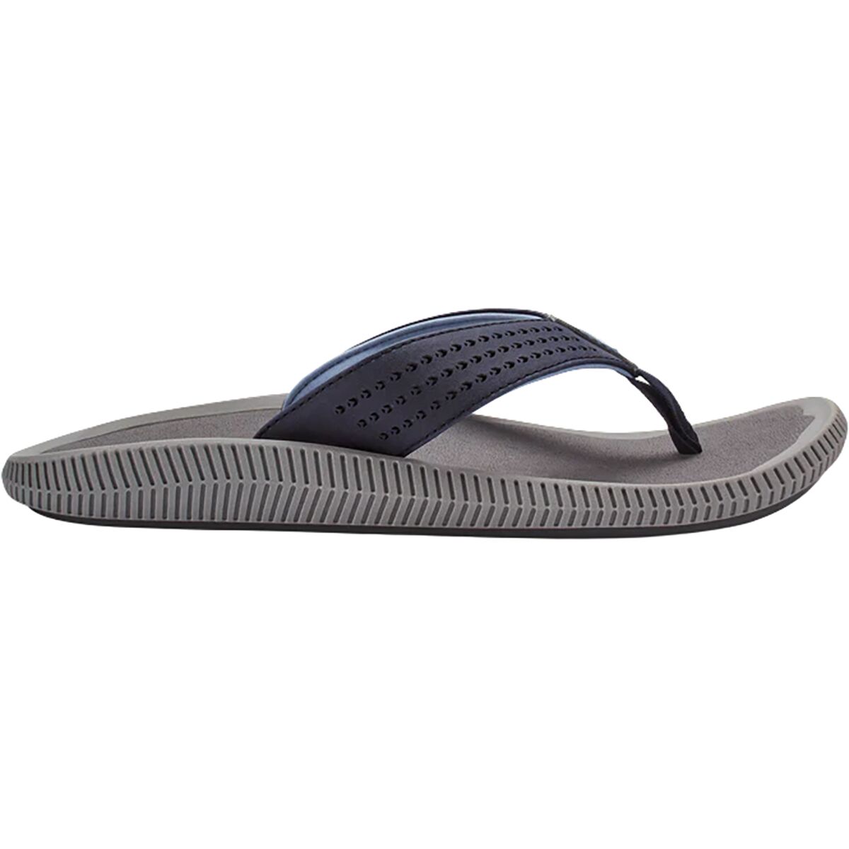 Image of Olukai Ulele Flip Flop - Men's Slate Blue/Charcoal, 14.0