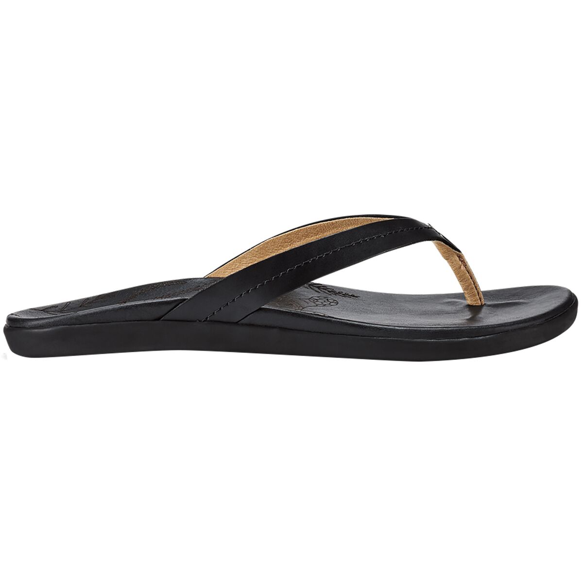 Image of Olukai Honu Flip Flop - Women's Black/Black, 9.0