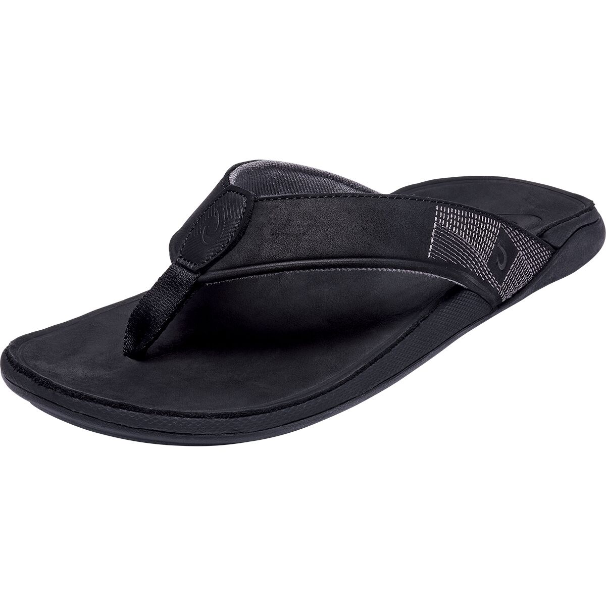 Image of Olukai Tuahine Flip Flop - Men's Black/Black, 10.0