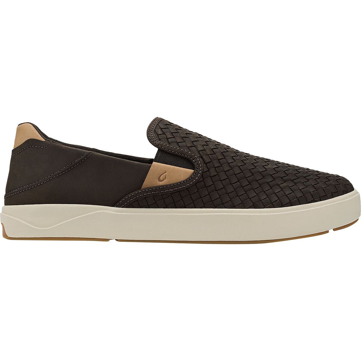 Image of Olukai Lae'ahi Lauhala Shoe - Men's Dark Java/Dark Java, 10.0