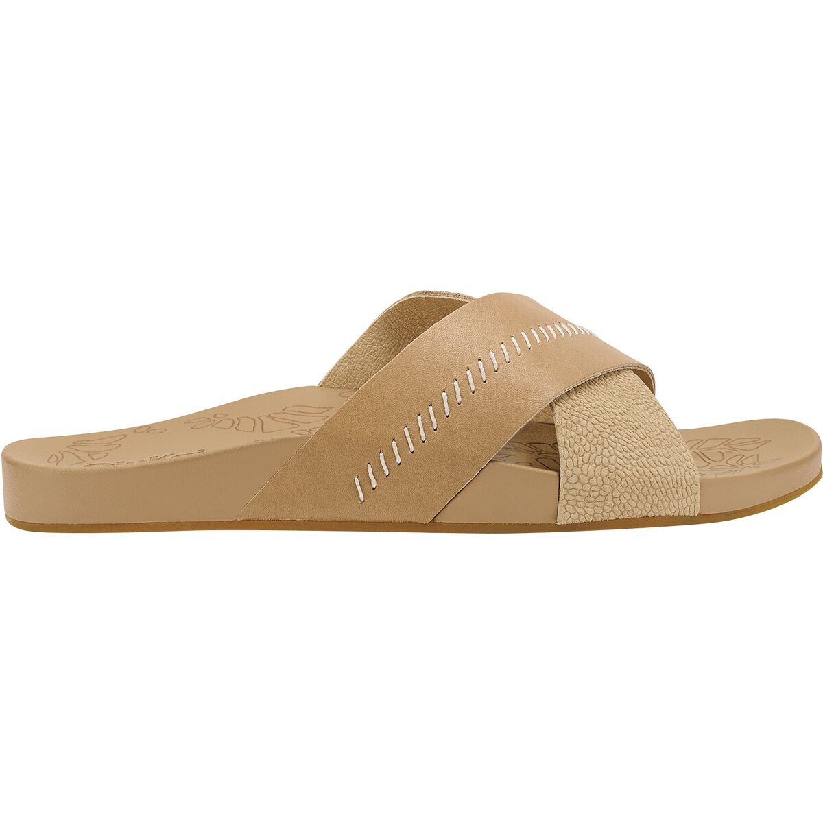 Image of Olukai Kipe'a 'Olu Slide Sandal - Women's Warm Sand/Warm Sand, 11.0