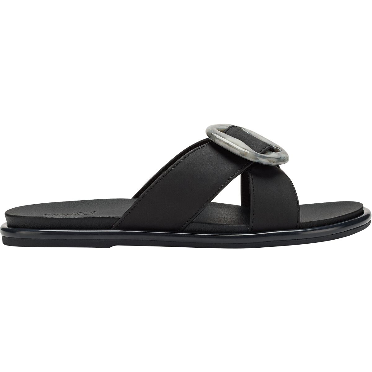 Image of Olukai La'I Slide Sandal - Women's Lava Rock/Lava Rock, 9.0