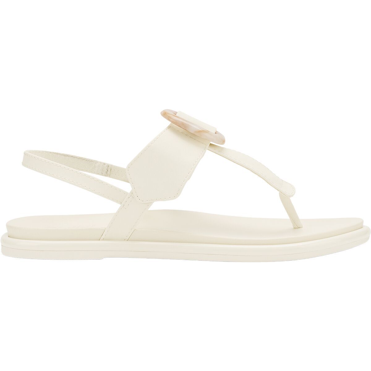 Image of Olukai La'I T-Bar Sandal - Women's White Sand/White Sand, 10.0