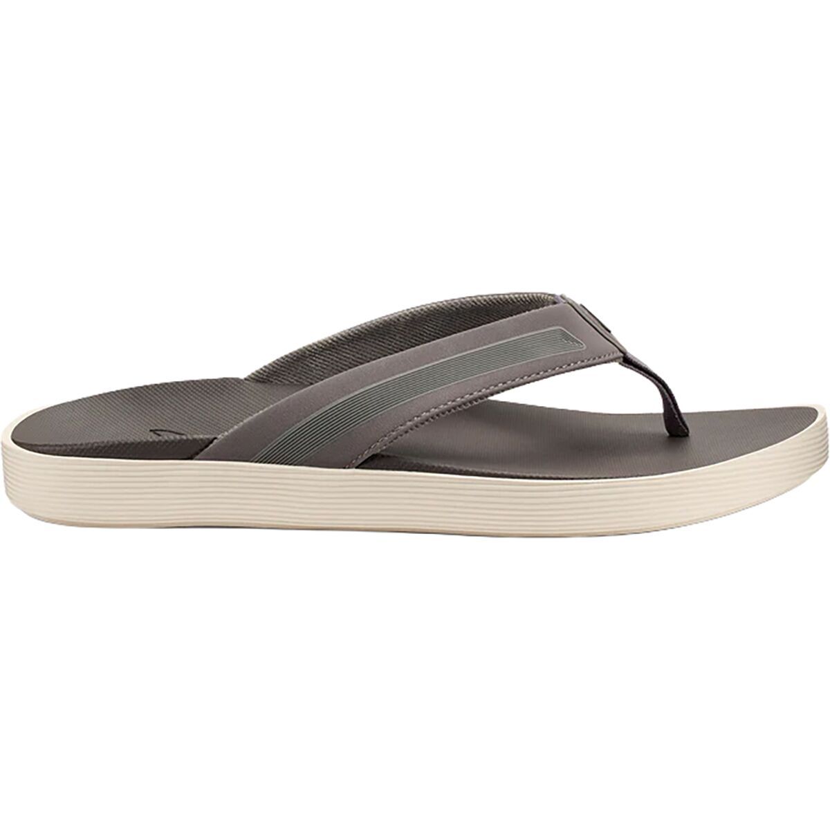 Image of Olukai Leeward Flip Flop - Men's Graphite/Graphite, 9.0