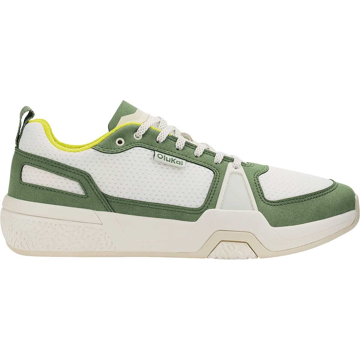 Image of Olukai Anau Shoe - Men's Bright White/Leaf, 11.0
