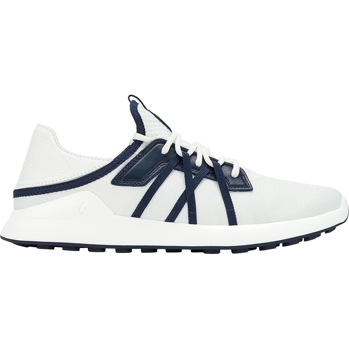 Image of Olukai Manele Shoe - Men's Bright White/Mood Indigo, 11.0