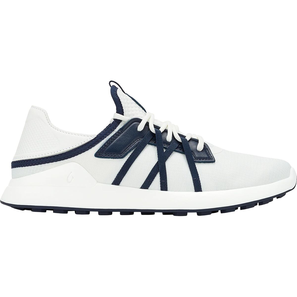 Image of Olukai Manele Shoe - Men's Bright White/Mood Indigo, 8.5
