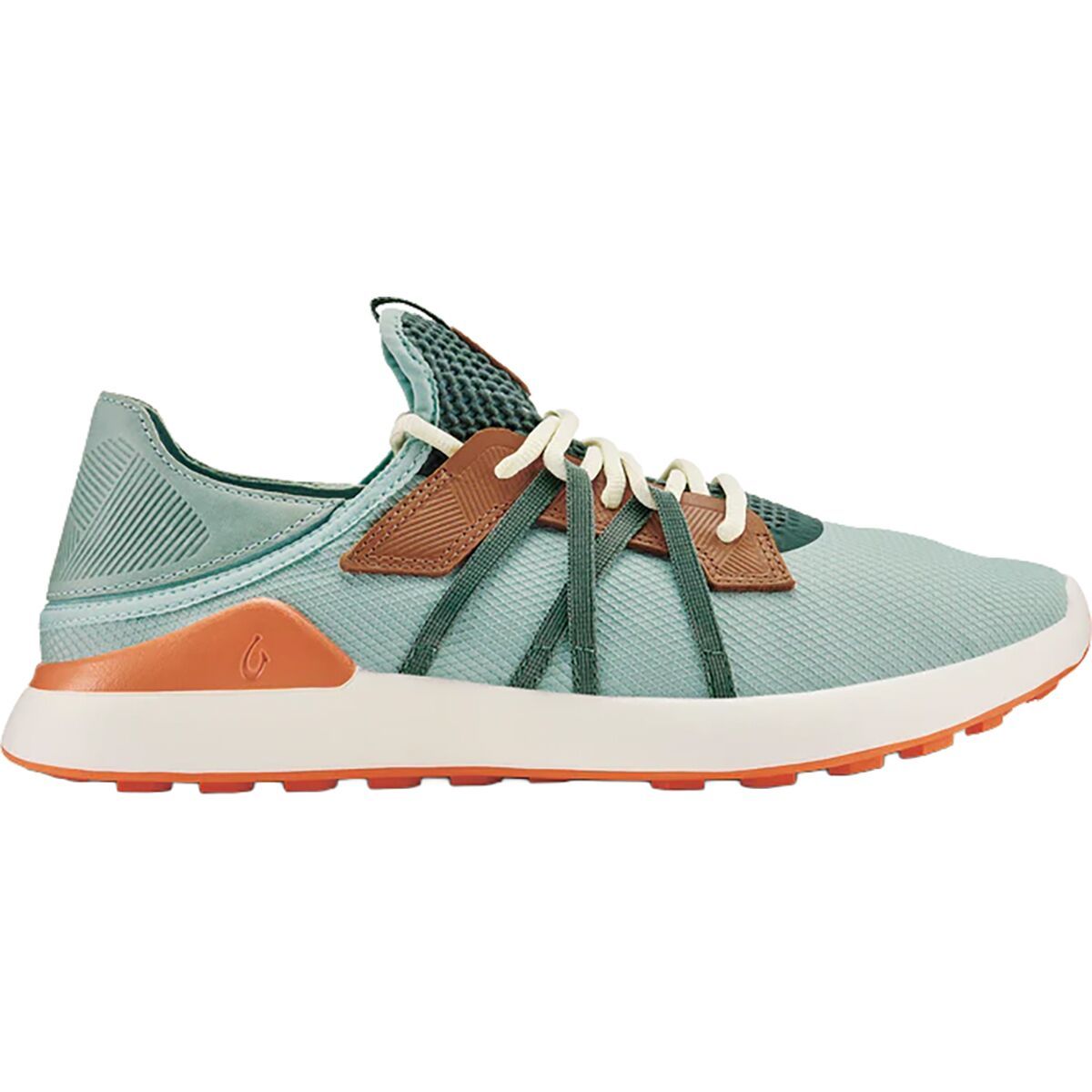 Image of Olukai Manele Shoe - Men's Pale Moss/Molten Orange, 14.0