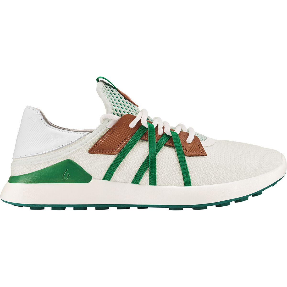 Image of Olukai Manele Shoe - Men's White/Bamboo, 14.0
