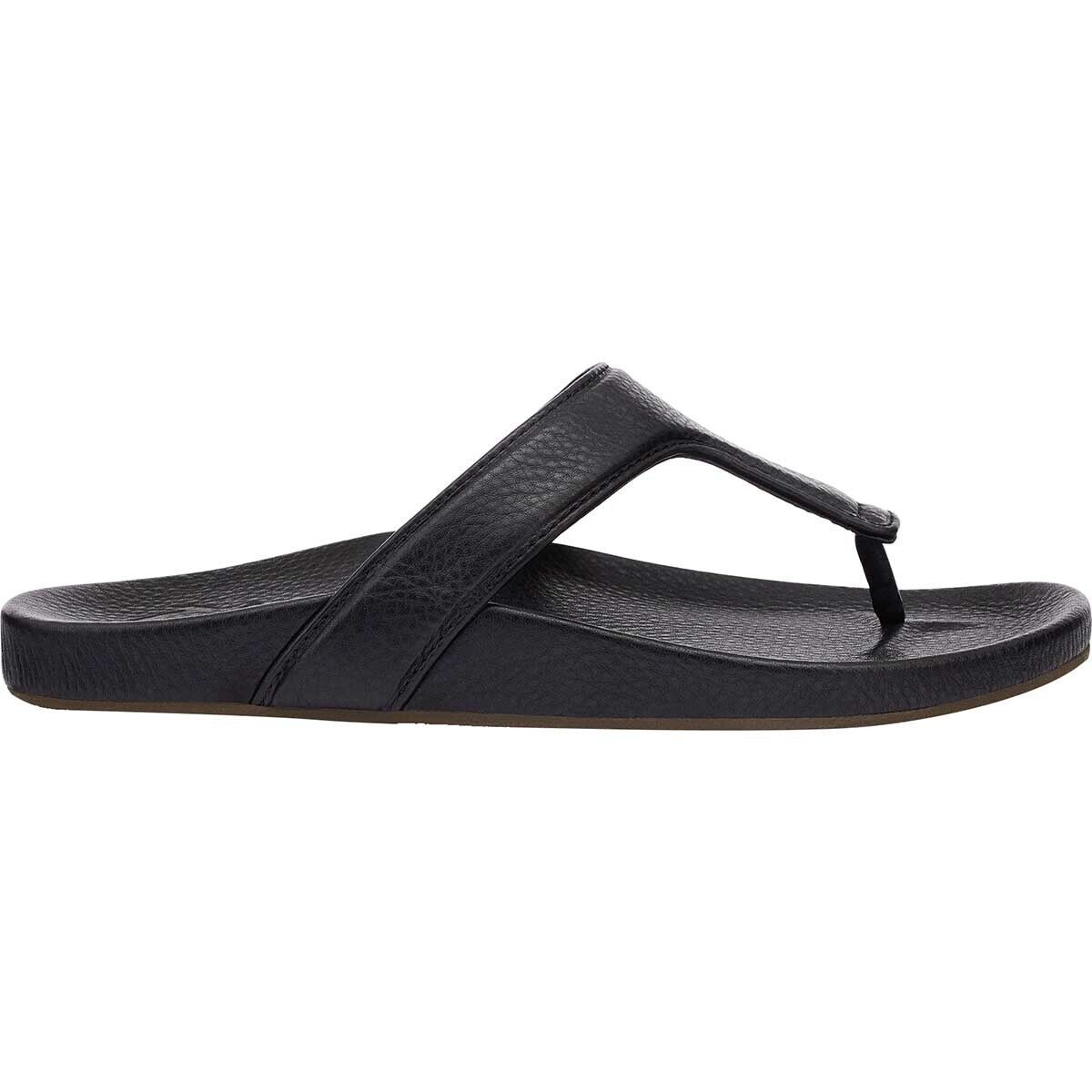 Image of Olukai Kipe'a Lipi Sandal - Women's Black/Black, 5.0