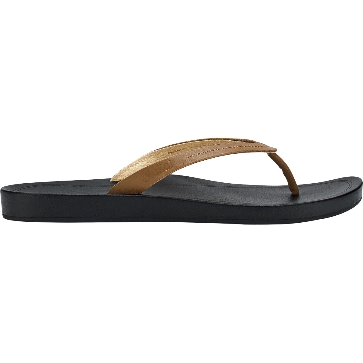 Image of Olukai Lalahi Flip Flop - Women's Tan/Lava Rock, 7.0