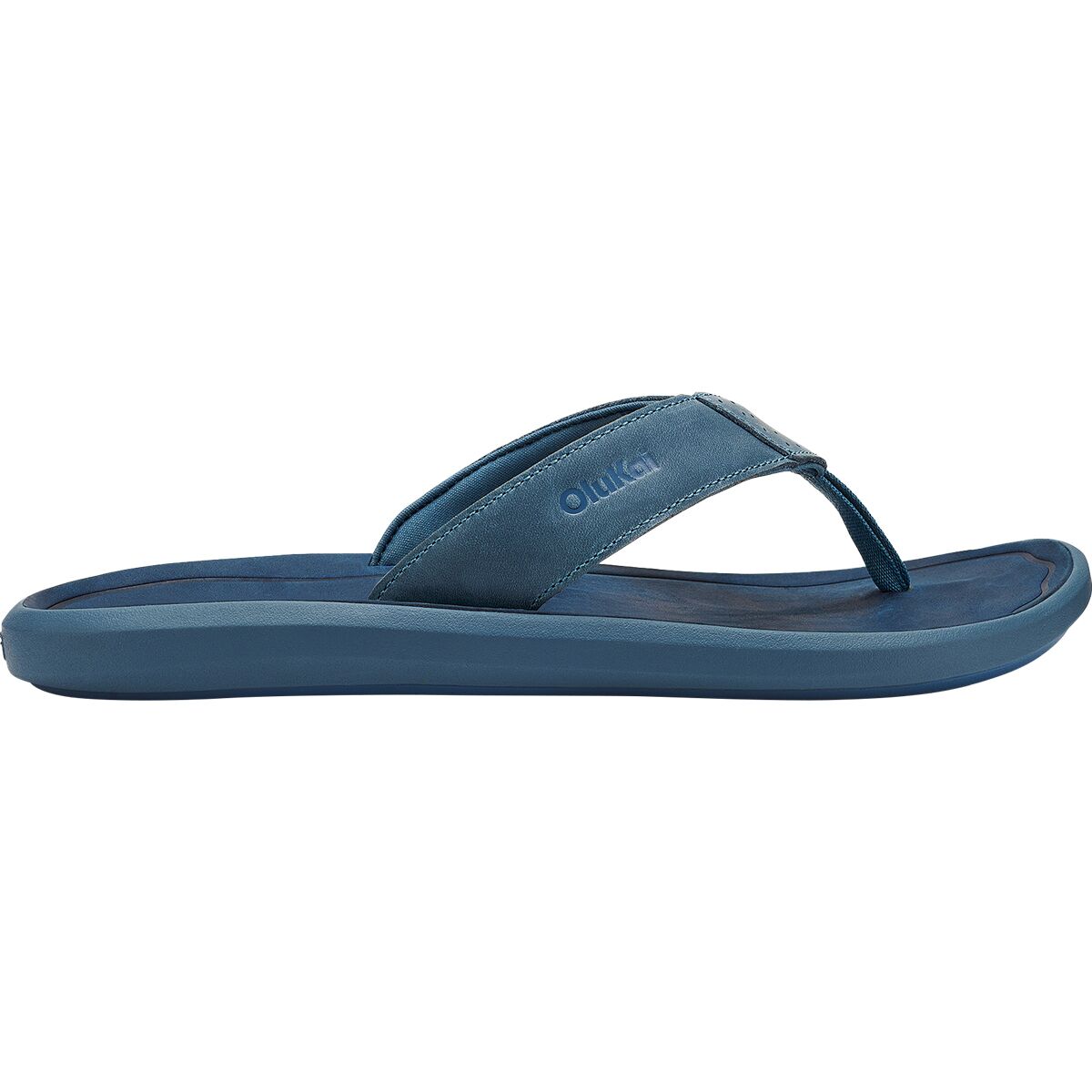 Image of Olukai Pili Flip Flop - Men's Blue Fog/Coastal Blue, 12.0