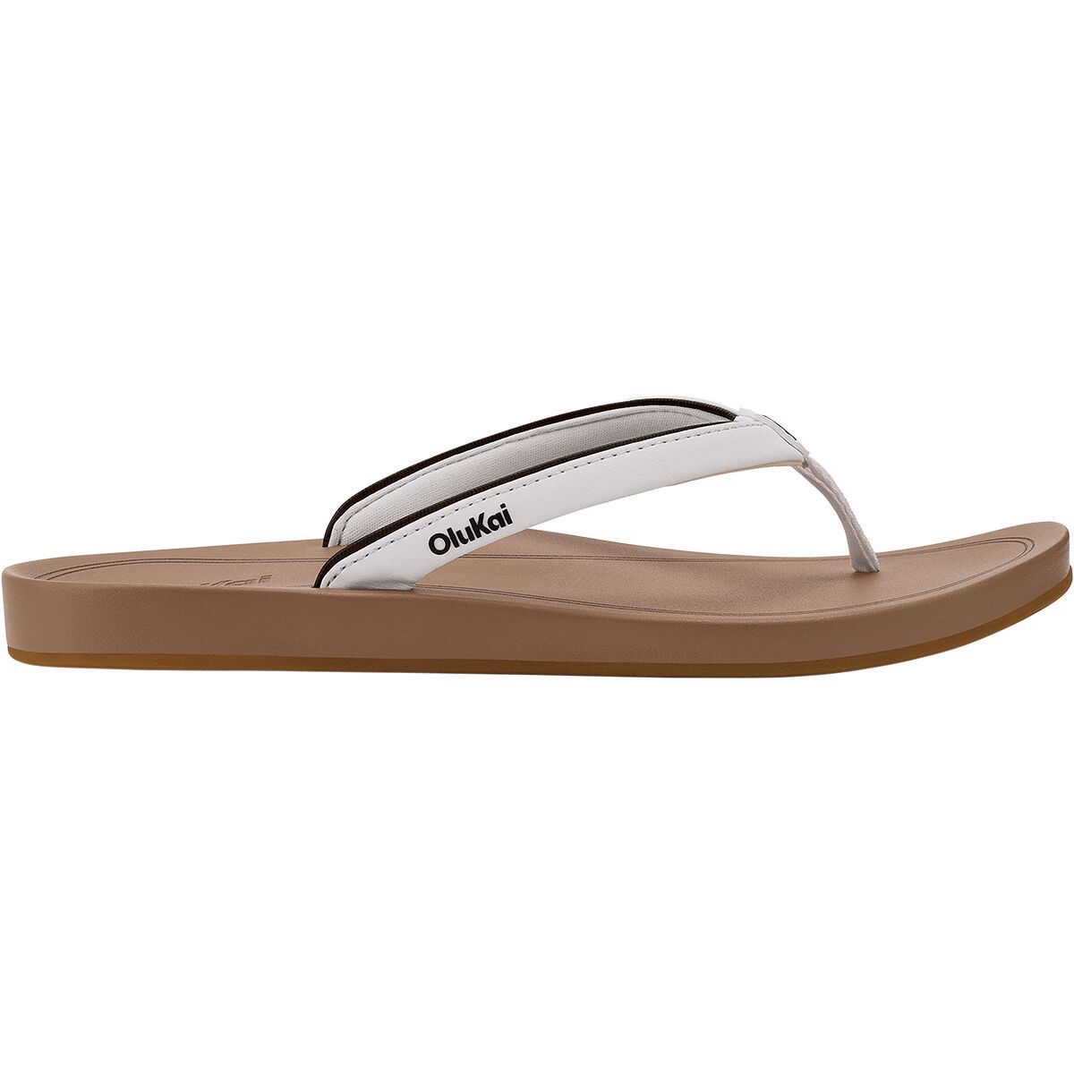 Image of Olukai Uiki Flip Flop - Women's White Sand/Almond, 11.0
