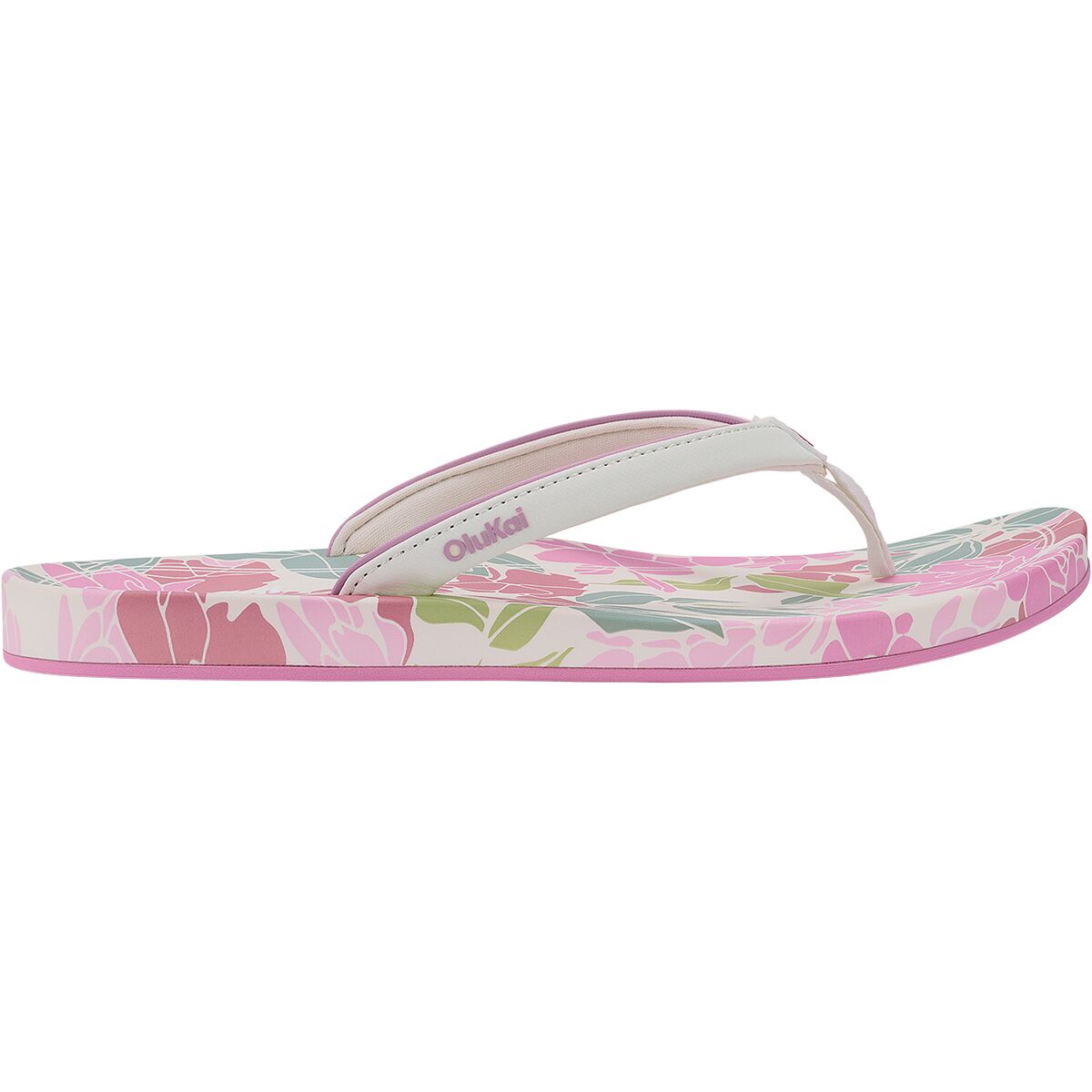 Image of Olukai Uiki Flip Flop - Women's White Sand/Pa'i, 9.0