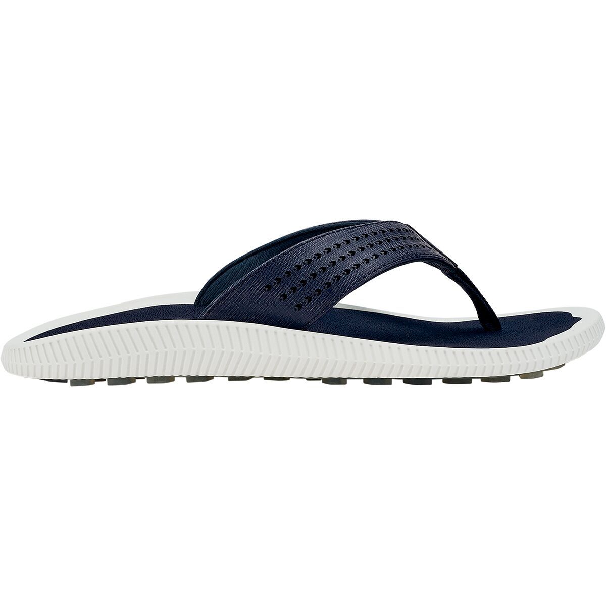 Image of Olukai Ulele Golf Flip Flop - Men's Trench Blue/Trench Blue, 12.0