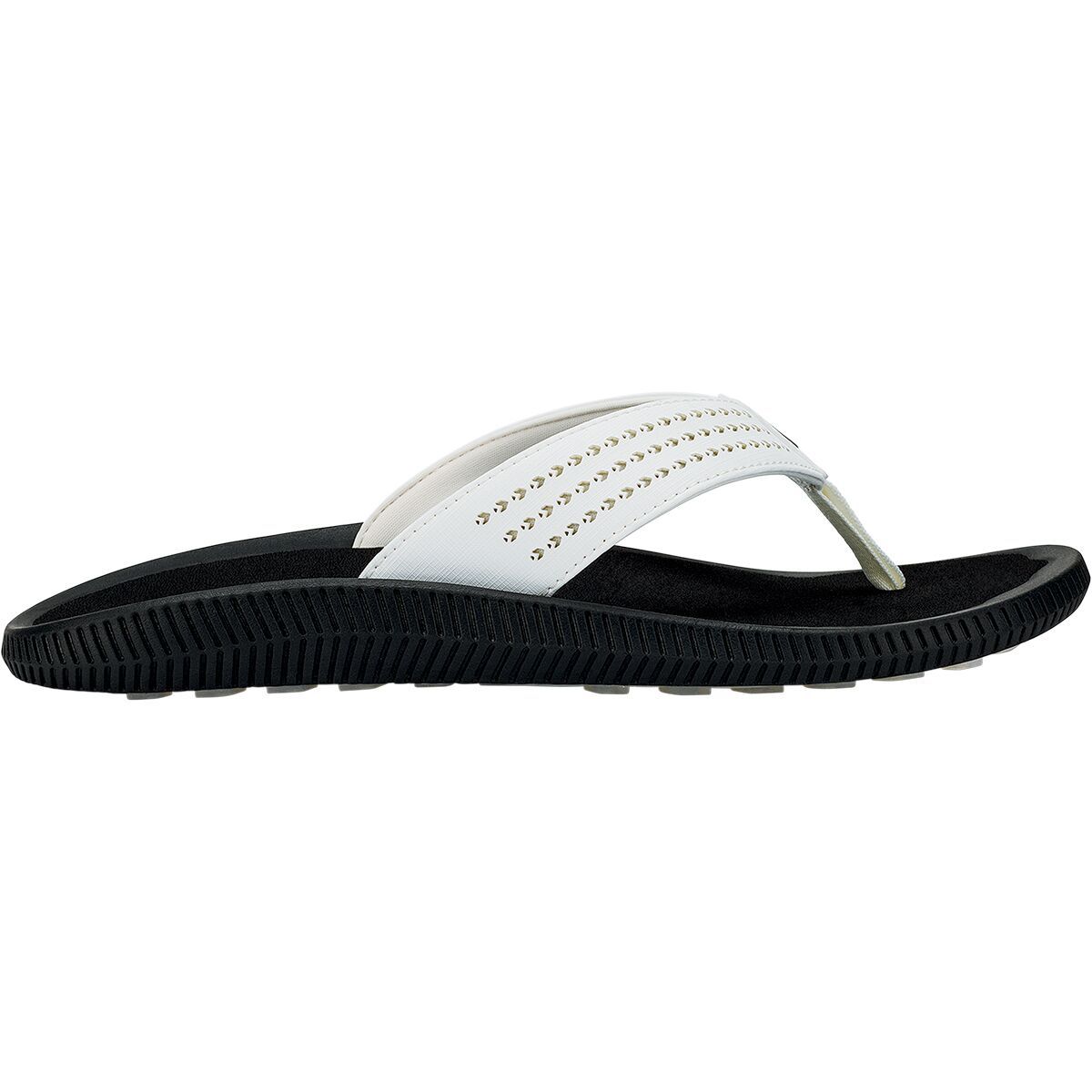 Olukai Ulele Golf Flip Flop - Men's White/Lava Rock, 13.0