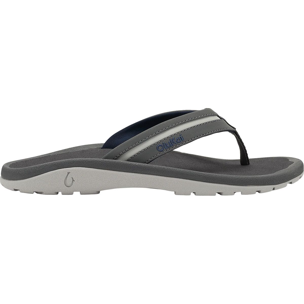 Image of Olukai Ohana Palua Flip Flop - Men's Cloud Grey/Rock, 13.0