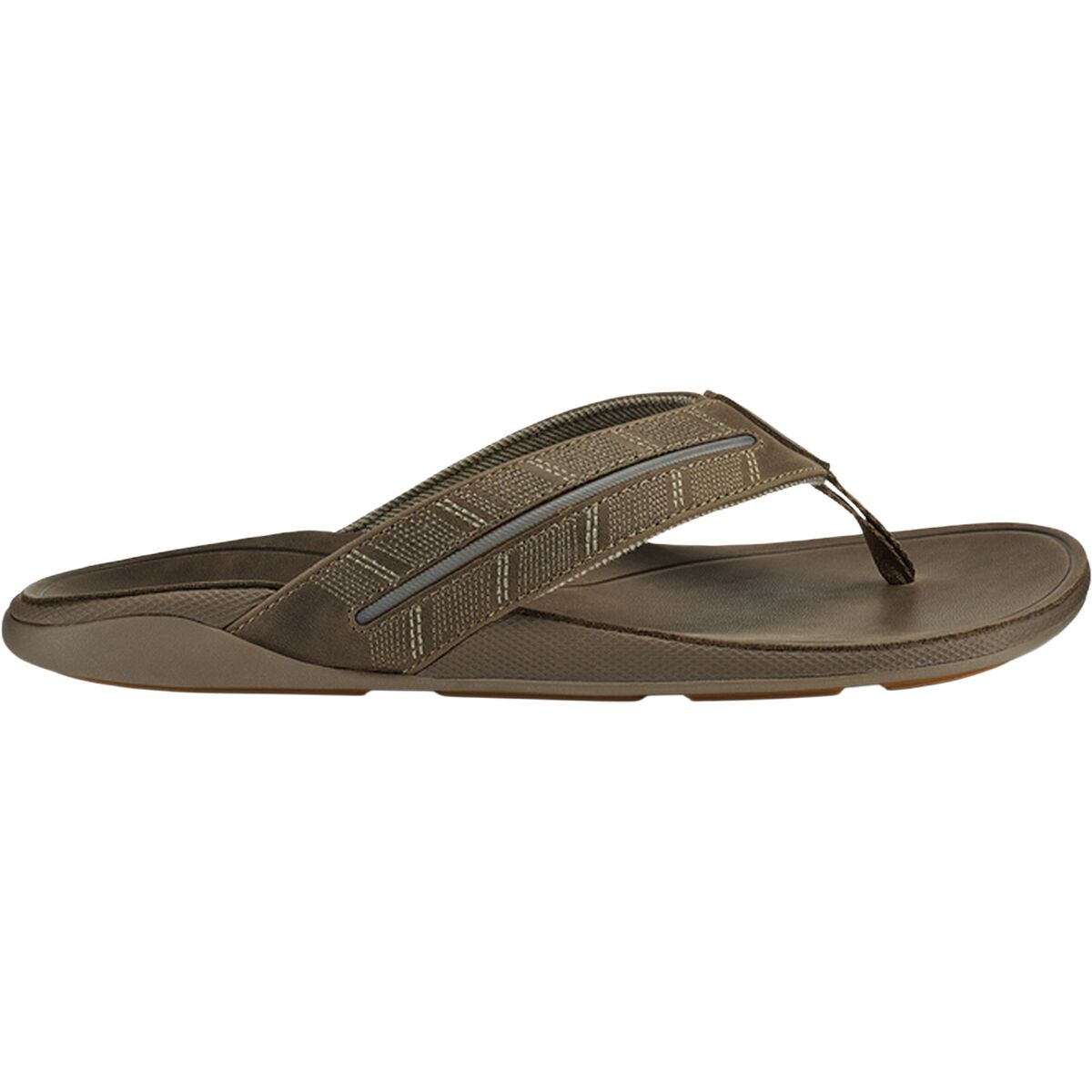 Image of Olukai Tuahine Palm Flip Flop - Men's Mustang/Mustang, 11.0