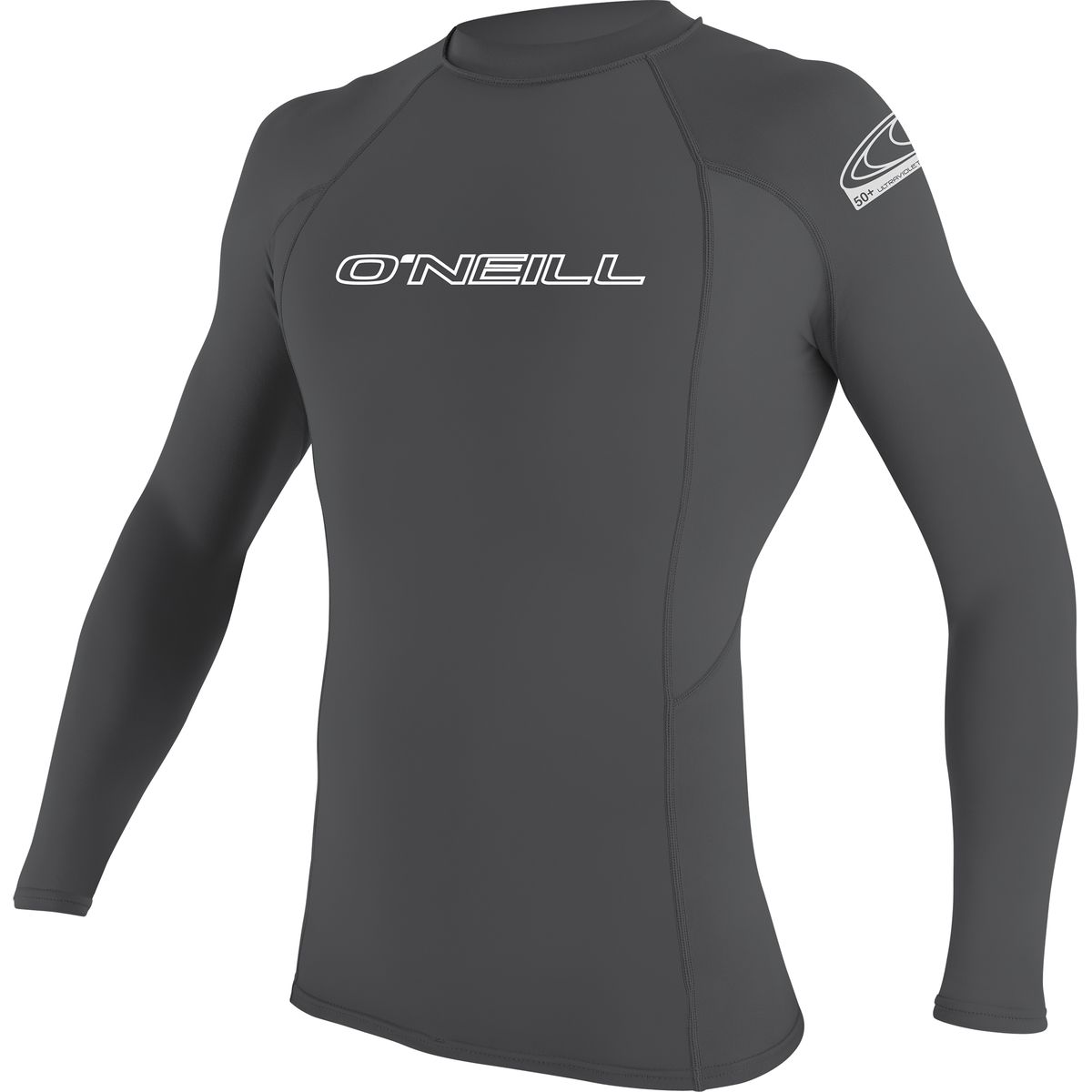 Image of O'Neill Basic Skins 50+ Long-Sleeve Rashguard - Men's Smoke, XXL