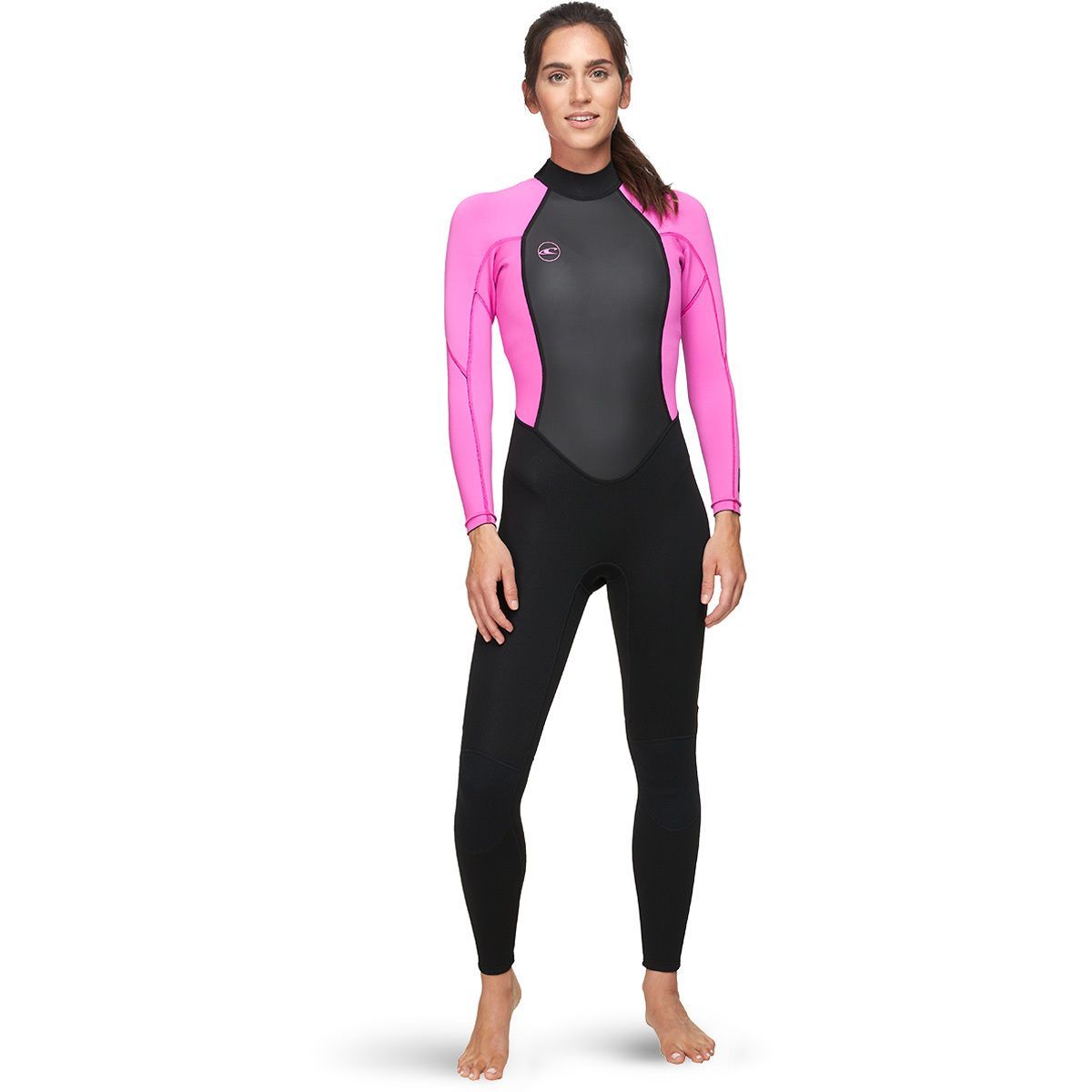 O'Neill Reactor II 3/2 Back-Zip Full Wetsuit - Women's Black/Berry, 10